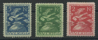 Лот 0133 - 1924. Швеция. №171W-173W, **/*, паровоз, корабль, птица