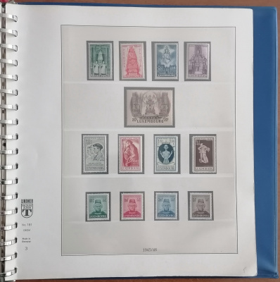 Лот 1117 - Коллекция марок Люксембурга (на иллюстрированных листах)