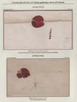 Лот 0570 - 1835-1846 г. Лист выставочной коллекции. Два письма из Уржума (Добин №11-2-11/...рисунки штемпелей не найдены)