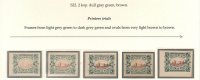 Лот 0679 - 1901-1903. Цветовая подборка (оттенков) из пяти марок Шм. №22 ,*, (*)