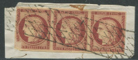Лот 0025 - 1849. Франция. №7 (штрейф из трёх марок)