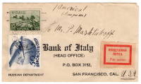 Лот 1043 - 1934. Авиа почта Новосибирск (26.04.1934) - Сан-Франциско (США). Красивая франкировка №353