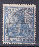 Лот 0197 - Германский рейх - кат. Mich. №72c, 1902 г., кат. €1500, гаш