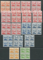 Лот 0107 - 1960. Франция пакетные марки №228-244, квартблоки,**