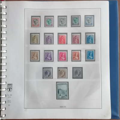 Лот 1117 - Коллекция марок Люксембурга (на иллюстрированных листах)