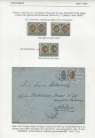 Лот 0730 - Лист выставочной коллекции с презентацией марки Шм. №21, шесть марок (**/*) и отправление