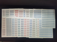 Лот 0977 - 1988 г. 2 набора листов стандартных марок СССР (23 листа)