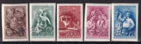 Лот 0070 - Венгрия - кат. №1165B-1169B, **, 1951 г., дети,поезда