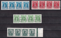 Лот 1176 - сцепки из серии марок 187-201, с пробивкой ОБРАЗЕЦ