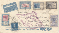 Лот 0417 - 1930.'Граф Цеппелин'. Южноамериканский полёт. Франкировка марками Аргентины
