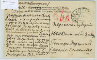 Лот 0419 - 1913. Доплатной штемпель почтового вагона №167 (Челябинск-Омск)