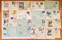 Лот 0344 - 24 конвертов со спецгашениями спортивной тематики