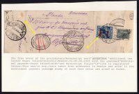 Лот 1172 - 1925. Доплатное письмо полит-заключённого из Соловецкого лагеря