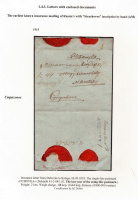 Лот 0513 - 1818 г. Самое раннее известное отправление с ручной пометкой Страховое
