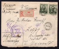 Лот 1178 - 1925. Заказное письмо из ЭРМИТАЖА (официальный мастичный штемпель ЭРМИТАЖА)