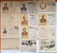 Лот 0288 - Подборка из 9 воинских писем  (3 секретки и 6  карточек) по теме русские и советские полководцы