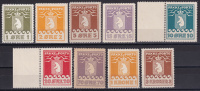 Лот 0112 - Гренландия - кат. Mich. №4A-12A, 1915 г., кат. 2220€, 4A и 10A - *, остальные **