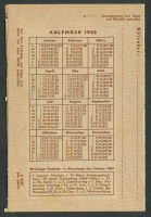 Лот 2142 - Новый 1943 Год. Предновогоднее издание календаря на 1943 год немецкой полевой почтой